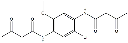 1,4-Bis(3-oxobutyrylamino)-2-chloro-5-methoxybenzene Struktur