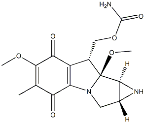 (1aR,8R,8aS,8bS)-1,1a,2,8,8a,8b-Hexahydro-8-carbamoyloxymethyl-6,8a-dimethoxy-5-methylazirino[2',3':3,4]pyrrolo[1,2-a]indole-4,7-dione Struktur