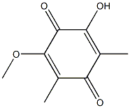 2-Hydroxy-6-methoxy-3,5-dimethyl-1,4-benzoquinone Struktur