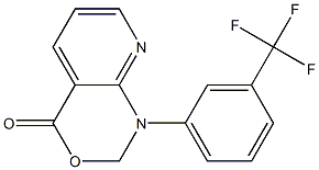 1-[3-(Trifluoromethyl)phenyl]-1,2-dihydro-4H-pyrido[2,3-d][1,3]oxazin-4-one Struktur