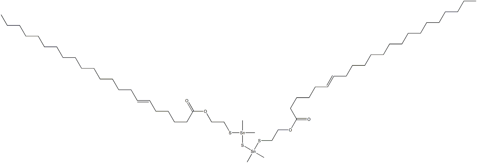 Bis[dimethyl[[2-(5-henicosenylcarbonyloxy)ethyl]thio]stannyl] sulfide Struktur