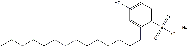 4-Hydroxy-2-tetradecylbenzenesulfonic acid sodium salt Struktur