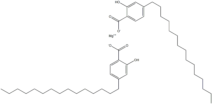 Bis(4-pentadecylsalicylic acid)magnesium salt Struktur