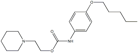 1-[2-[[(4-(Pentyloxy)phenyl)amino]carbonyloxy]ethyl]piperidine Struktur