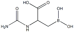 3-Dihydroxyboryl-2-ureidopropionic acid Struktur