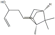 (1R,2E,4R)-2-(3-Hydroxy-4-penten-1-ylidene)-1,7,7-trimethylbicyclo[2.2.1]heptane Struktur