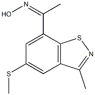 1-[5-(Methylthio)-3-methyl-1,2-benzisothiazol-7-yl]ethanone oxime Struktur