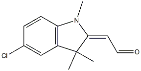 (5-Chloro-1,3,3-trimethylindolin-2-ylidene)acetaldehyde Struktur