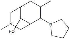 3,7-Dimethyl-6-(1-pyrrolidinyl)-3-azabicyclo[3.3.1]nonan-9-ol Struktur