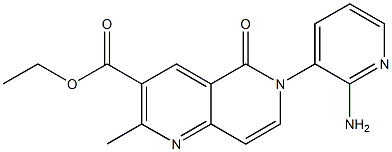 5,6-Dihydro-2-methyl-5-oxo-6-(2-amino-3-pyridyl)-1,6-naphthyridine-3-carboxylic acid ethyl ester Struktur