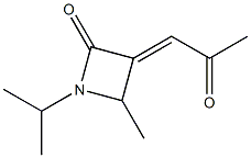 (E)-3-(2-Oxopropylidene)-4-methyl-1-(isopropyl)azetidin-2-one Struktur