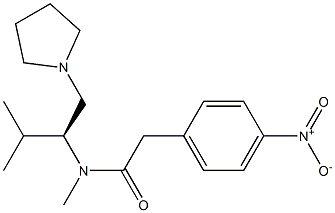 2-(4-Nitrophenyl)-N-methyl-N-[(S)-2-methyl-1-(1-pyrrolidinylmethyl)propyl]acetamide Struktur