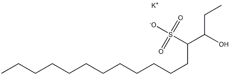 3-Hydroxyhexadecane-4-sulfonic acid potassium salt Struktur