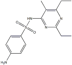 4-Amino-N-(2,6-diethyl-5-methyl-4-pyrimidinyl)benzenesulfonamide Struktur