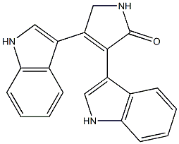 3,4-Bis(1H-indol-3-yl)-1H-pyrrol-2(5H)-one Struktur