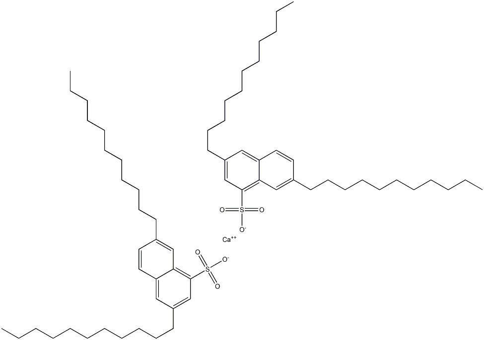 Bis(3,7-diundecyl-1-naphthalenesulfonic acid)calcium salt Struktur