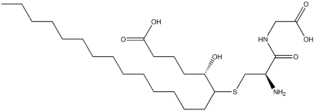 N-[S-[(R)-1-[(1S)-4-Carboxy-1-hydroxybutyl]pentadecyl]-L-cysteinyl]glycine Struktur