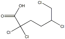 2,2,5,6-Tetrachlorohexanoic acid Struktur