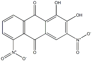 1,2-Dihydroxy-3,5-dinitroanthraquinone Struktur