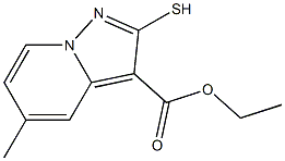 2-Mercapto-5-methylpyrazolo[1,5-a]pyridine-3-carboxylic acid ethyl ester Struktur