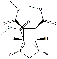 (1S,2R,3R,4S,5R,6R)-Tricyclo[4.2.1.02,5]non-7-ene-3,4,8-tricarboxylic acid trimethyl ester Struktur