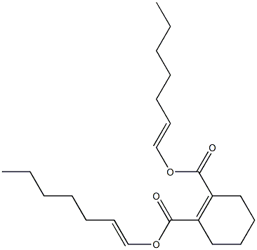 1-Cyclohexene-1,2-dicarboxylic acid bis(1-heptenyl) ester Struktur