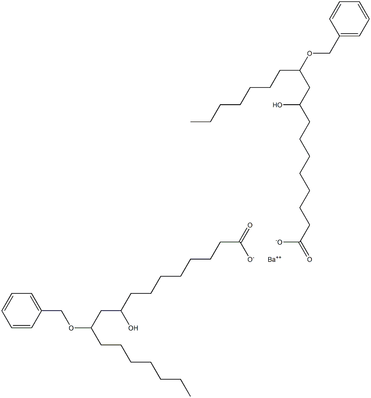 Bis(11-benzyloxy-9-hydroxystearic acid)barium salt Struktur