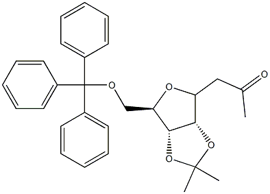 1-(2-O,3-O-Isopropylidene-5-O-trityl-D-ribofuranosyl)-2-propanone Struktur