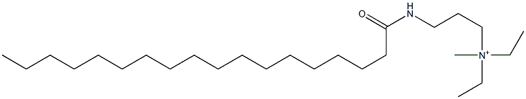 N,N-Diethyl-N-methyl-3-(1-oxooctadecylamino)-1-propanaminium Struktur