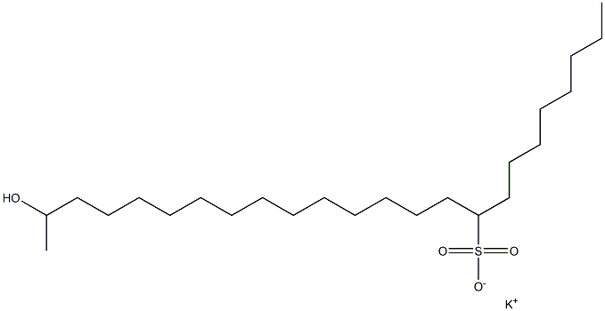 23-Hydroxytetracosane-9-sulfonic acid potassium salt Struktur