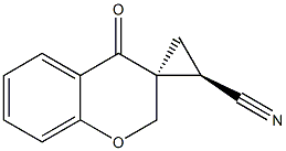 (2'R,3S)-4-Oxospiro[2H-1-benzopyran-3(4H),1'-cyclopropane]-2'-carbonitrile Struktur