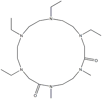 2,5-Dimethyl-8,11,14,17-tetraethyl-2,5,8,11,14,17-hexaazacyclooctadecane-1,6-dione Struktur