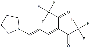 3-[(2E)-3-Pyrrolizino-2-propenylidene]-1,1,1,5,5,5-hexafluoro-2,4-pentanedione Struktur