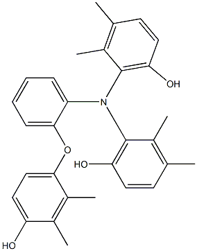 N,N-Bis(6-hydroxy-2,3-dimethylphenyl)-2-(4-hydroxy-2,3-dimethylphenoxy)benzenamine Struktur