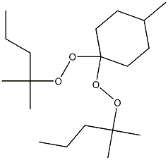 4-Methyl-1,1-bis(1,1-dimethylbutylperoxy)cyclohexane Struktur