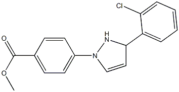 4-[3-(2-Chlorophenyl)-4-pyrazolin-1-yl]benzoic acid methyl ester Struktur