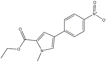 1-Methyl-4-(4-nitrophenyl)-1H-pyrrole-2-carboxylic acid ethyl ester Struktur