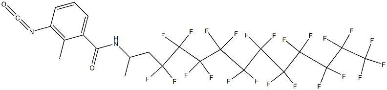 3-Isocyanato-2-methyl-N-[2-(tricosafluoroundecyl)-1-methylethyl]benzamide Struktur