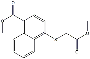 4-[(Methoxycarbonylmethyl)thio]-1-naphthoic acid methyl ester Struktur