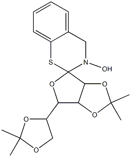 3',3'-Dimethyl-8'-(2,2-dimethyl-1,3-dioxolan-4-yl)spiro[2H-1,3-benzothiazine-2,6'-[2,4,7]trioxabicyclo[3.3.0]octan]-3(4H)-ol Struktur