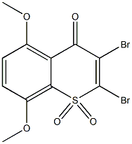 2,3-Dibromo-5,8-dimethoxy-4-oxo-4H-1-benzothiopyran 1,1-dioxide Struktur