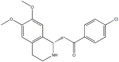 (1S)-1-[(4-Chlorophenyl)carbonylmethyl]-6,7-dimethoxy-1,2,3,4-tetrahydroisoquinoline Struktur