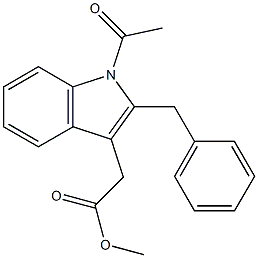 2-(1-Acetyl-2-benzyl-1H-indol-3-yl)acetic acid methyl ester Struktur