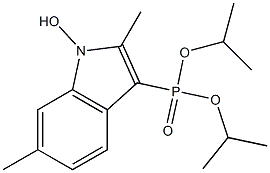 3-[Isopropoxy(isopropoxy)phosphinyl]-2,6-dimethyl-1-hydroxy-1H-indole Struktur