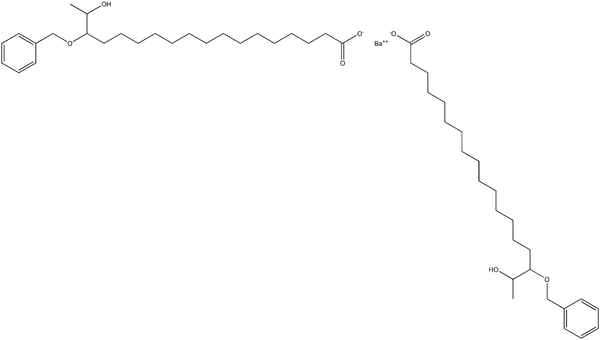 Bis(16-benzyloxy-17-hydroxystearic acid)barium salt Struktur