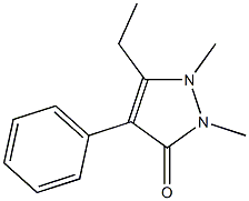 4-Phenyl-5-ethyl-1,2-dimethyl-1H-pyrazol-3(2H)-one Struktur