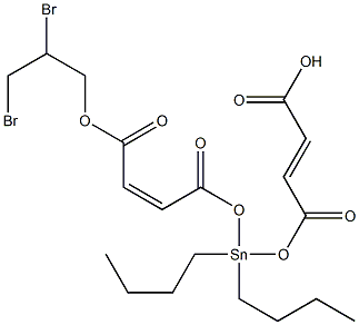 3,3'-[Dibutylstannanediylbis(oxycarbonyl)]bis[(Z)-acrylic acid 2,3-dibromopropyl] ester Struktur