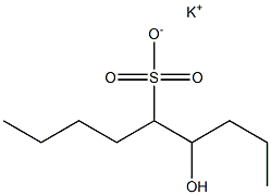 4-Hydroxynonane-5-sulfonic acid potassium salt Struktur