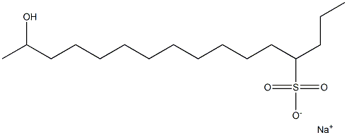 15-Hydroxyhexadecane-4-sulfonic acid sodium salt Struktur