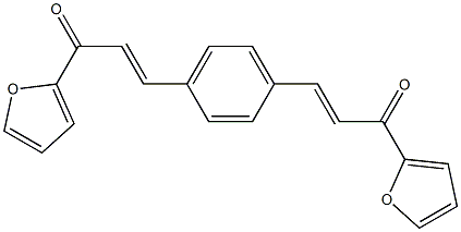 3,3'-(1,4-Phenylene)bis[1-(2-furanyl)-1-oxo-2-propene] Struktur